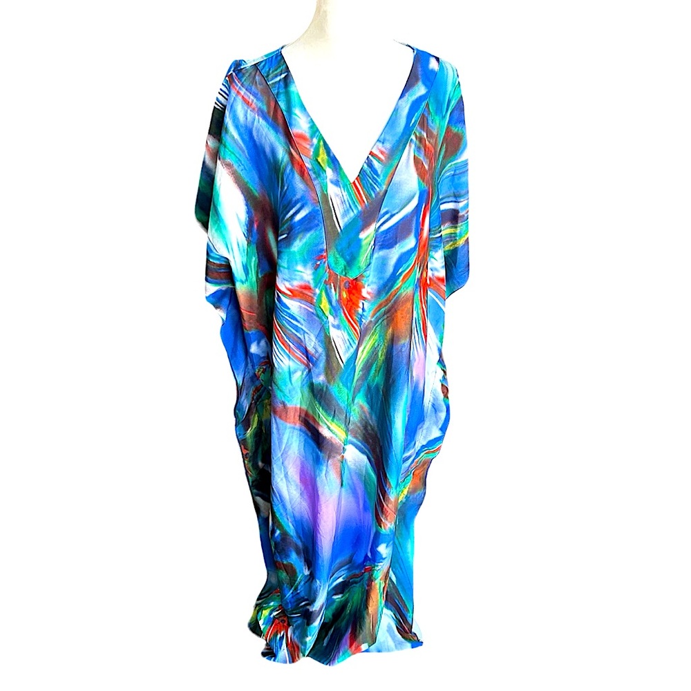 NWOT Women’s Plus Multicolor Beach Dress One Size